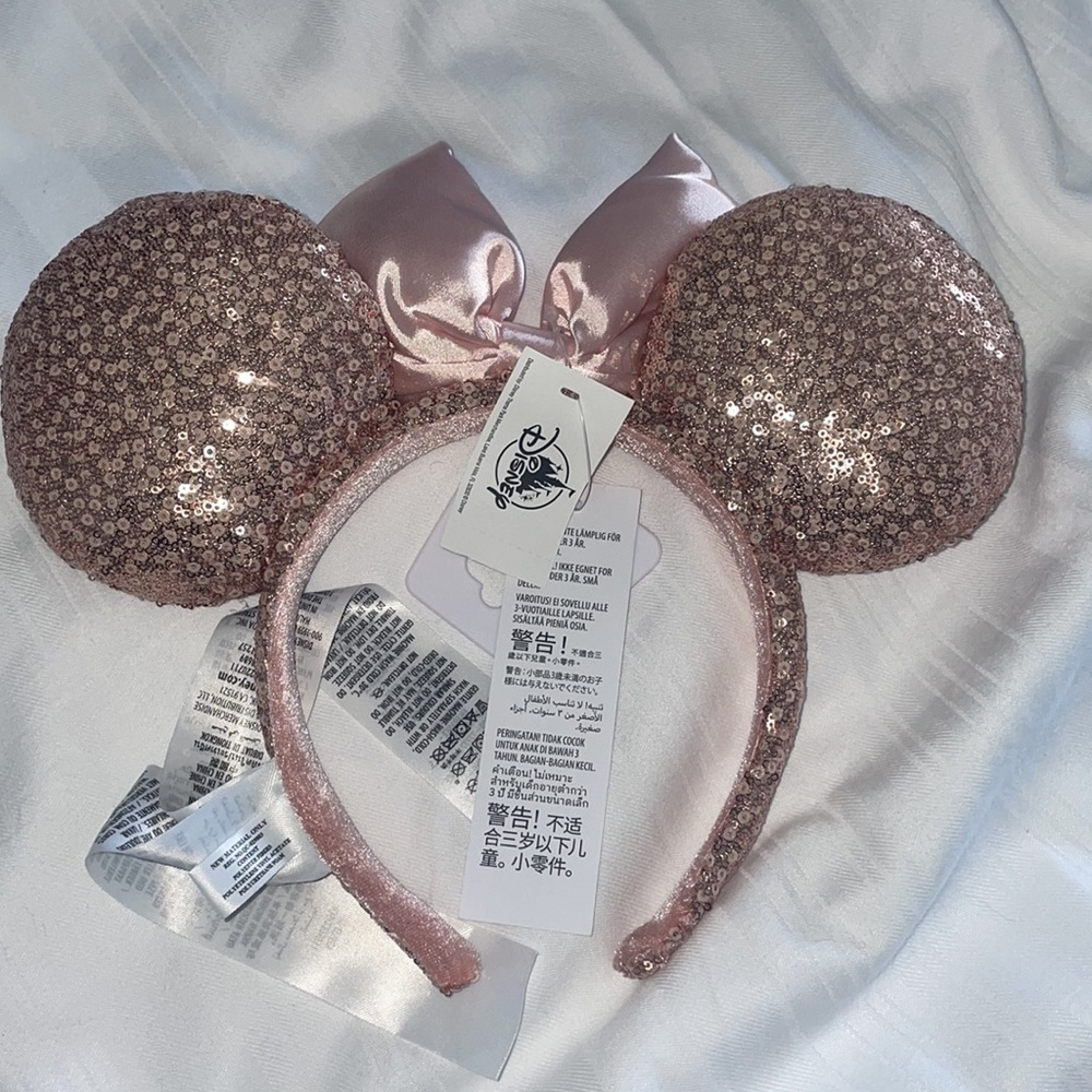 Disney pink and rose gold Mickey Mouse ears new - Picture 4 of 4